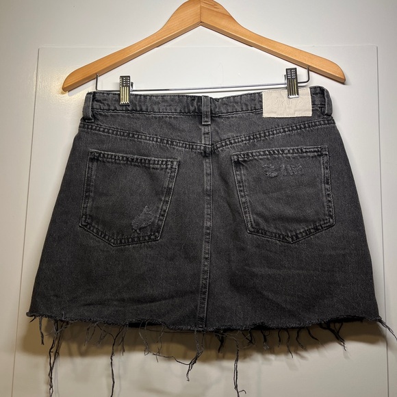 Mikuta Black Denim Mini Skirt - Picture 2 of 2